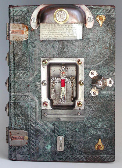 My Soul Dreams of Freedom - altered book copyright Ray Papka